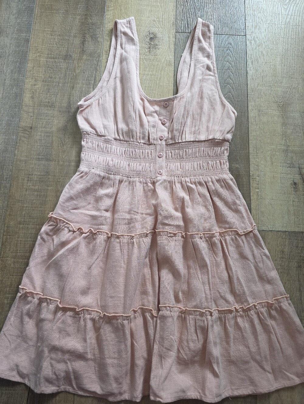 New In Ladies Size Small  Pink Tiered Sleeveless Dress